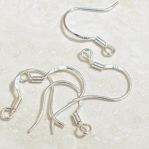 2/$20, Genuine White Dendritic Agate Celtic Trinity Sterling Silver Earrings - Picture 11 of 11